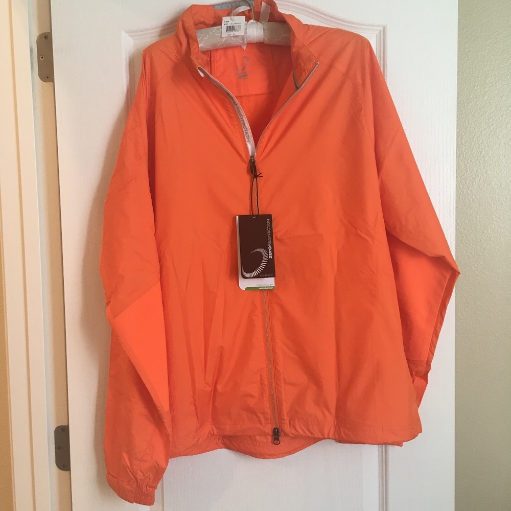 Orange Lightweight Windbreaker Jacket